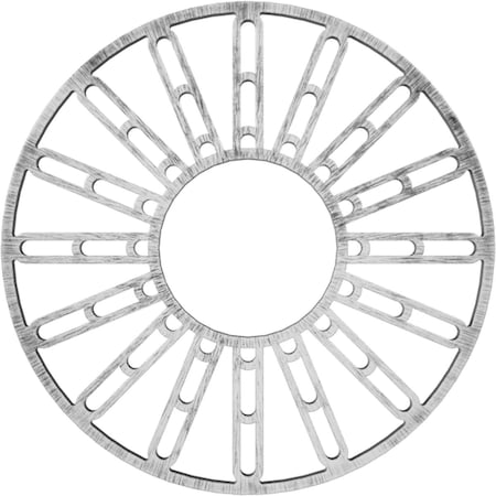 Ekena Millwork Hale Architectural Grade PVC Pierced Ceiling Medallion, Antiqued Silver, 26"OD x 9 1/2"ID x 3/4"P CMPP26HHASV